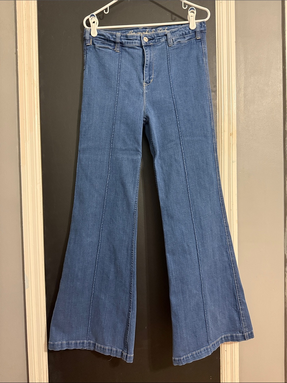 Abercrombie & Fitch Vintage 90s Stretch Flare Jeans Size: 12 Inseam: 32”